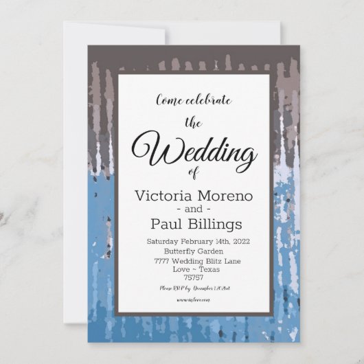 Rustisch Weathered/ Bruin Blauw Kaart (Voorkant)