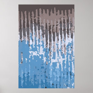 Rustisch Weathered/ Bruin Blauw Poster