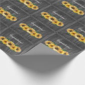 Rustisch Weathered Sunflower Wedding Wrapping Pape Cadeaupapier (Hoek)