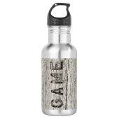 Rustisch Weathered Wood Game Waterfles (Voorkant)