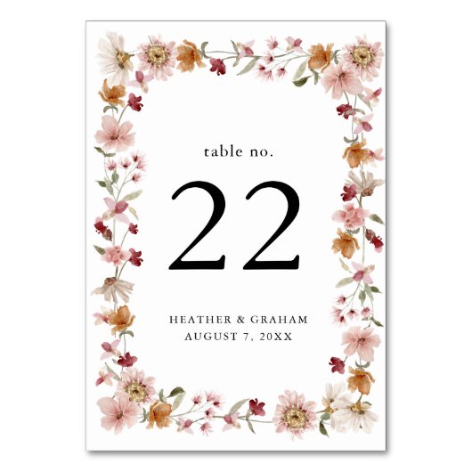 Rustisch weddenbanknummer kaart (Achterkant)