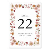 Rustisch weddenbanknummer kaart (Voorkant)