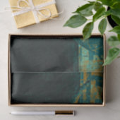 Rustisch Western Blauwgroen Tan Bull Skull Script Tissuepapier (Geschenk)