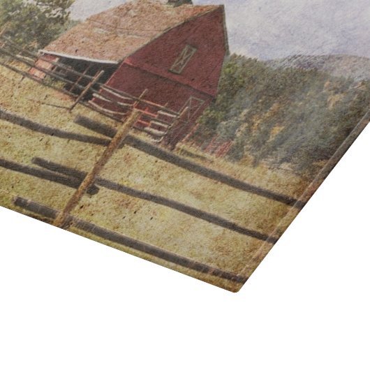 Rustisch Western Boerderij Primitief Rode Barn Snijplank (Hoek)