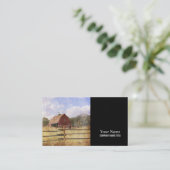 Rustisch Western Boerderij Primitief Rode Barn Visitekaartje (Staand voorkant)