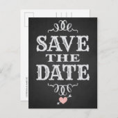 Rustisch Western Chalkboard sparen het Briefkaart (Voorkant / Achterkant)