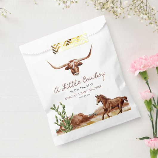 Rustisch Western Cowboy Baby shower Bedankzakje (Gezegeld)