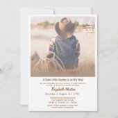 Rustisch Western Cowboy Baby shower Kaart (Voorkant)