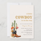 Rustisch Western Cowboy Baby shower Kaart (Voorkant)