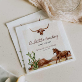Rustisch Western Cowboy Baby shower Servet