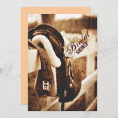 Rustisch western cowboy-vrijgezellenfeest kaart (Voorkant / Achterkant)