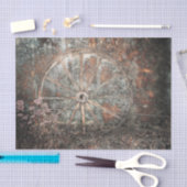 Rustisch Western  grijs wiel Tissuepapier (Craft)