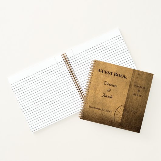 Rustisch  Western Guest Book op Landbarn Barn Notitieboek (Binnen)