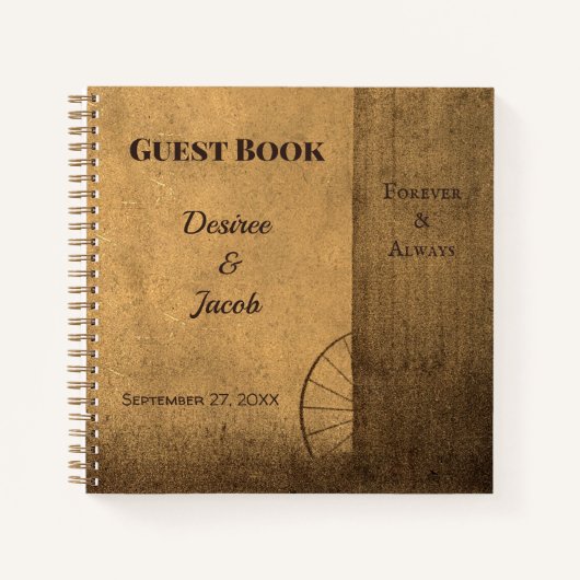 Rustisch  Western Guest Book op Landbarn Barn Notitieboek (Voorkant)