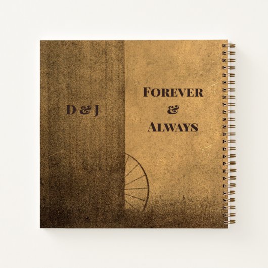 Rustisch  Western Guest Book op Landbarn Barn Notitieboek (Achterkant)