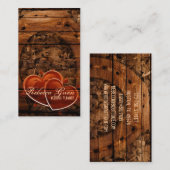 Rustisch Western Hoefijzer van Barn Wood Visitekaartje (Voorkant / Achterkant)