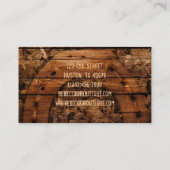 Rustisch Western Hoefijzer van Barn Wood Visitekaartje (Achterkant)