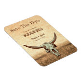 Rustisch Western land beige sparen de datum Magneet (Rechterzijde)