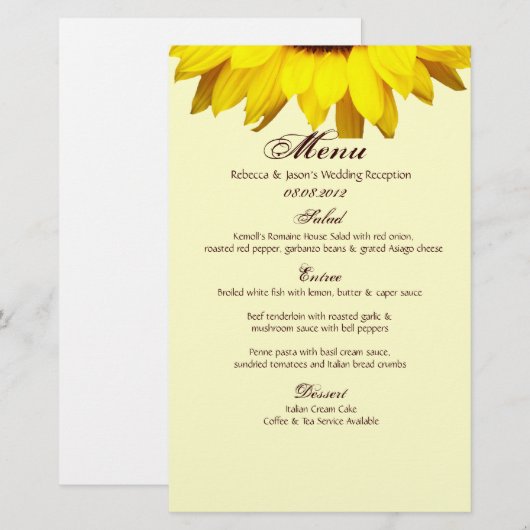 Rustisch Western land Burlap Sunflower Wedding (Voorkant / Achterkant)