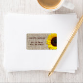 Rustisch Western land Burlap Sunflower Wedding Etiket (Insitu)