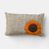 Rustisch Western land Burlap Sunflower Wedding Kussen (Achterkant)