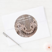  rustisch western land - kanaalschuur - hout ronde sticker (Envelop)