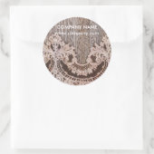  rustisch western land - kanaalschuur - hout ronde sticker (Tas)