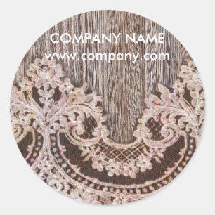 rustisch western land - kanaalschuur - hout ronde sticker