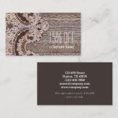  rustisch western land - kanaalschuur - hout visitekaartje (Voorkant / Achterkant)