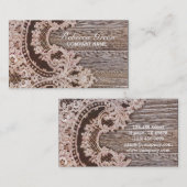  rustisch western land - kanaalschuur - hout visitekaartje (Voorkant / Achterkant)