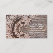  rustisch western land - kanaalschuur - hout visitekaartje (Achterkant)