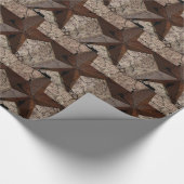 Rustisch Western land Primitief Texas Star Cadeaupapier (Hoek)