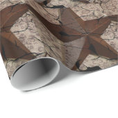 Rustisch Western land Primitief Texas Star Cadeaupapier (Rol Hoek)