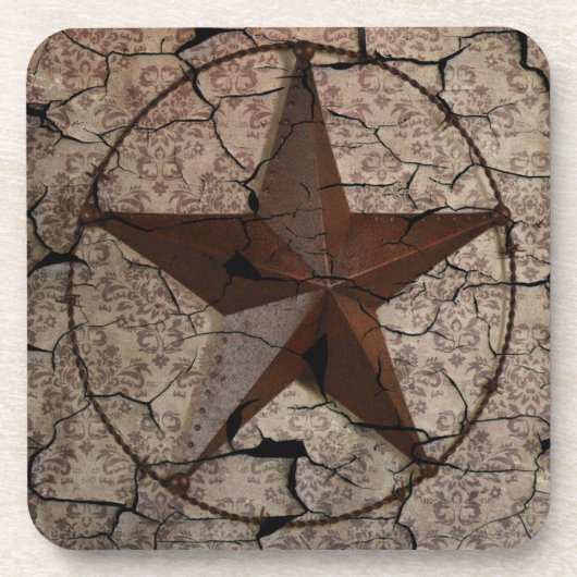 Rustisch Western land Primitief Texas Star Drankjes Onderzetter (Voorkant)