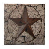 Rustisch Western land Primitief Texas Star Tegeltje (Voorkant)