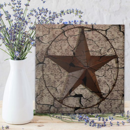 Rustisch Western land Primitief Texas Star Tegeltje
