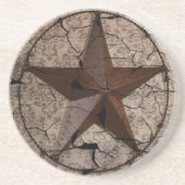Rustisch Western land Primitief Texas Star Zandsteen Onderzetter (Voorkant)