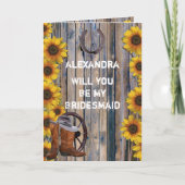 Rustisch western land zal je mijn bruidsmeisje zij (Voorkant)