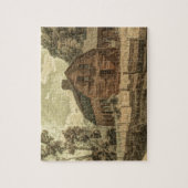 Rustisch Western landenboerderij Chic Red Barn Legpuzzel (Verticaal)