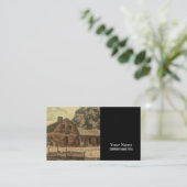 Rustisch Western landenboerderij Chic Red Barn Visitekaartje (Staand voorkant)