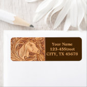 Rustisch western landleder paardenpaard etiket (Insitu)