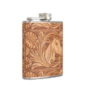 Rustisch western landleder paardenpaard heupfles (Rechts)