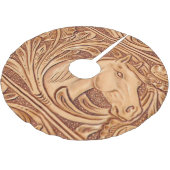 Rustisch western landleder paardenpaard kerstboom rok (Gekanteld)