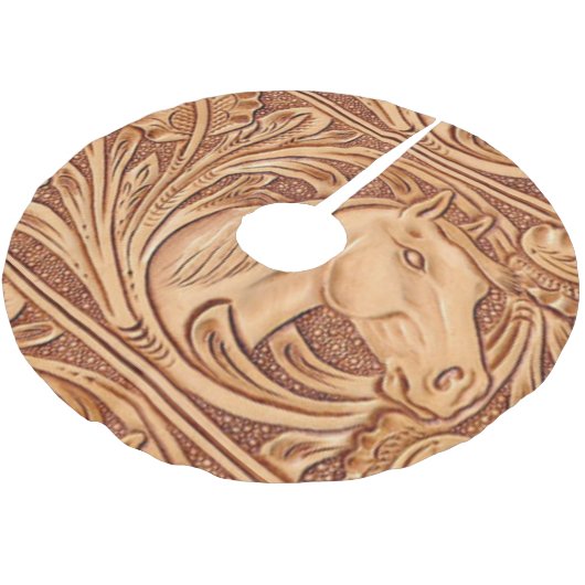 Rustisch western landleder paardenpaard kerstboom rok (Gekanteld)