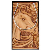 Rustisch western landleder paardenpaard klein cadeauzakje (Achterkant)