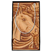 Rustisch western landleder paardenpaard klein cadeauzakje (Voorkant)