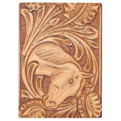 Rustisch western landleder paardenpaard klembord (Achterkant)