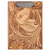 Rustisch western landleder paardenpaard klembord (Voorkant)