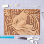 Rustisch western landleder paardenpaard tissuepapier (Craft)