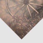 Rustisch Western oud Sepia Sketch Art Wagon Wheel Tissuepapier (Detail)